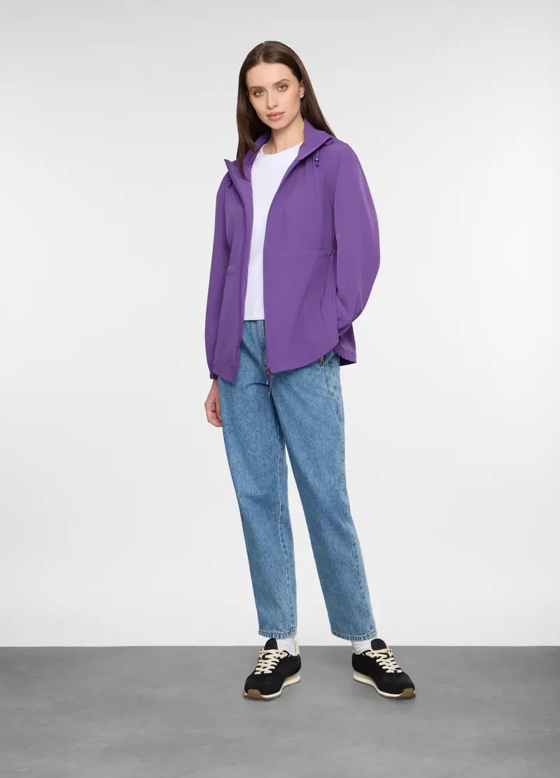 Upim Giacca Antipioggia Con Cappuccio Donna, Unisex, Viola lavanda