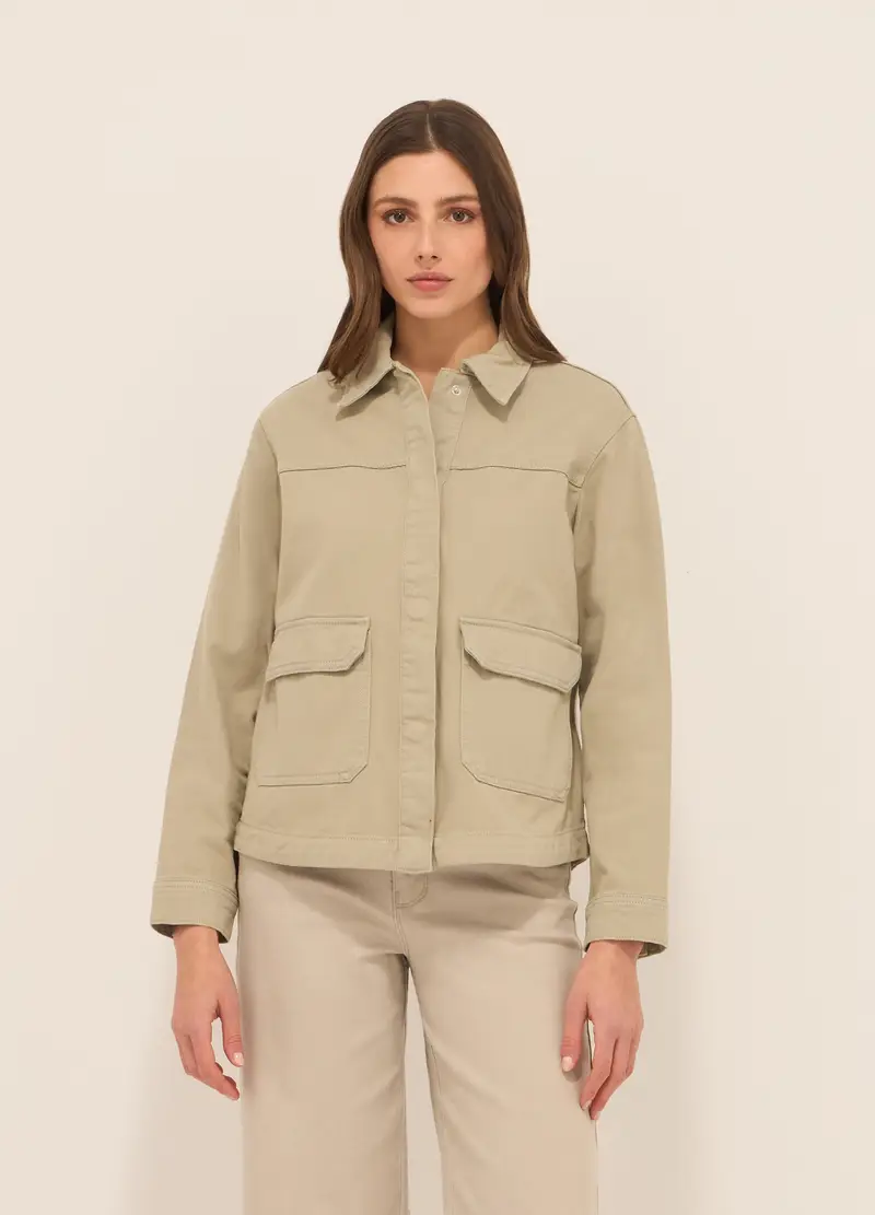 Upim, Giacca In Denim Di Puro Cotone Donna, Unisex, Beige chiaro, Taglia: XS