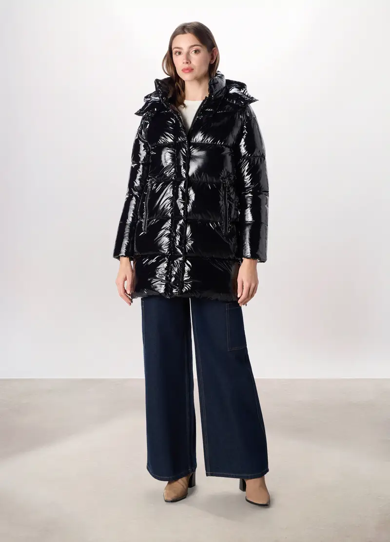 Upim Giubbino Imbottito Con Cappuccio Donna, Nero