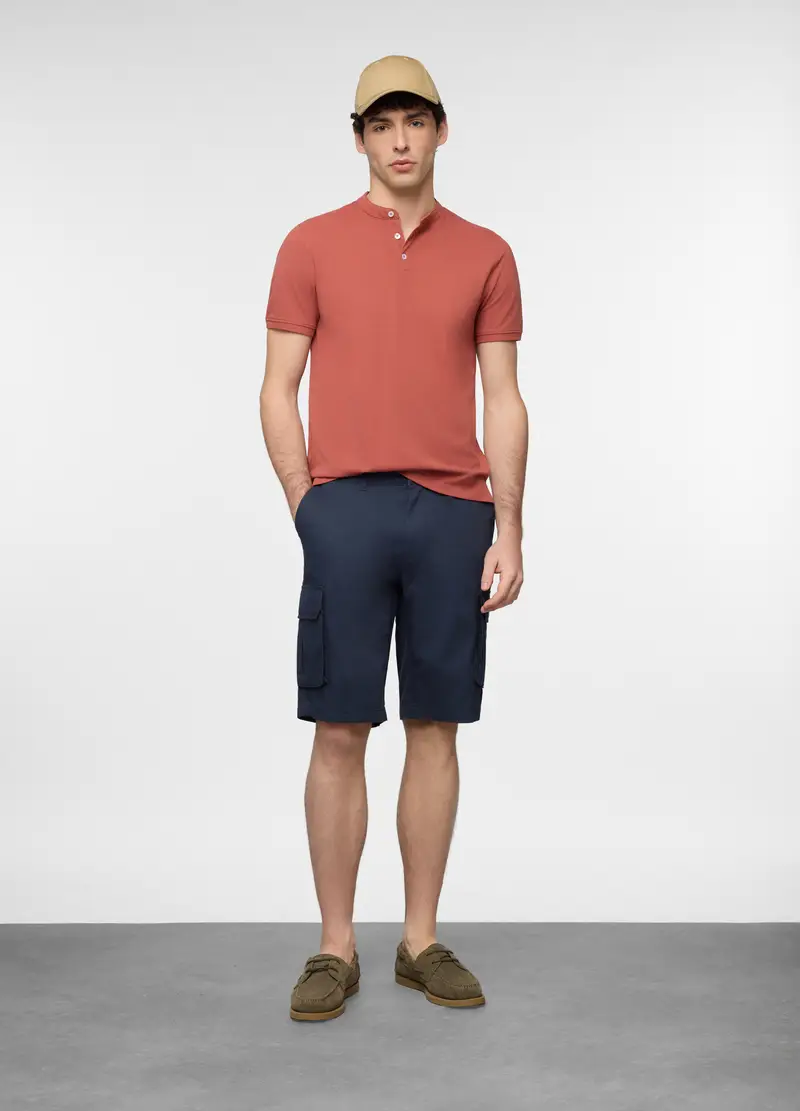 UPIM HB Bermuda Cargo In Twill Di Cotone Uomo, Blu Notte