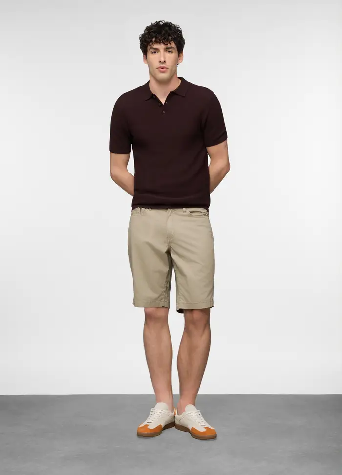 Bermuda In Puro Cotone Uomo, Beige