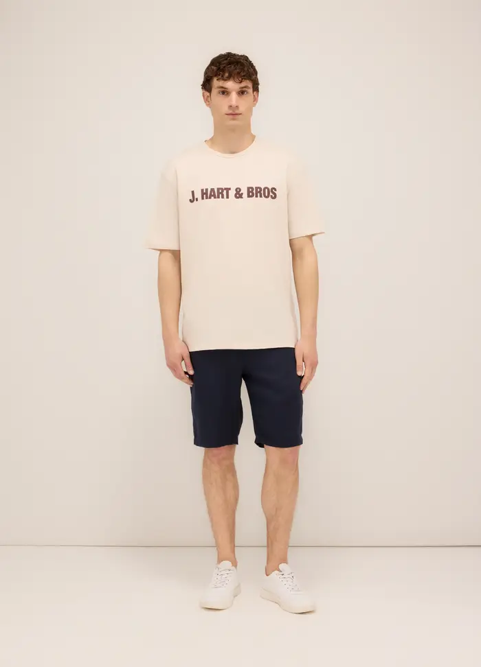 Bermuda In Puro Lino Uomo, Blu scuro