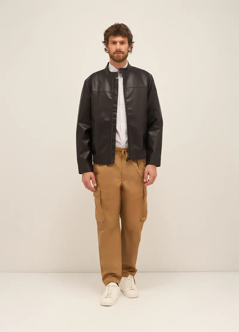 UPIM HB Bomber In Ecopelle Granata Uomo, Marrone testa di moro