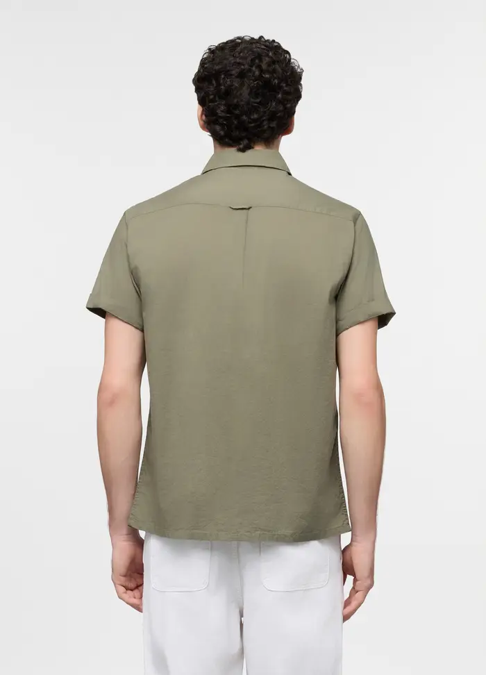 UPIM HB Camicia A Maniche Corte Con Collo Classico In Cotone Uomo, Verde muschio
