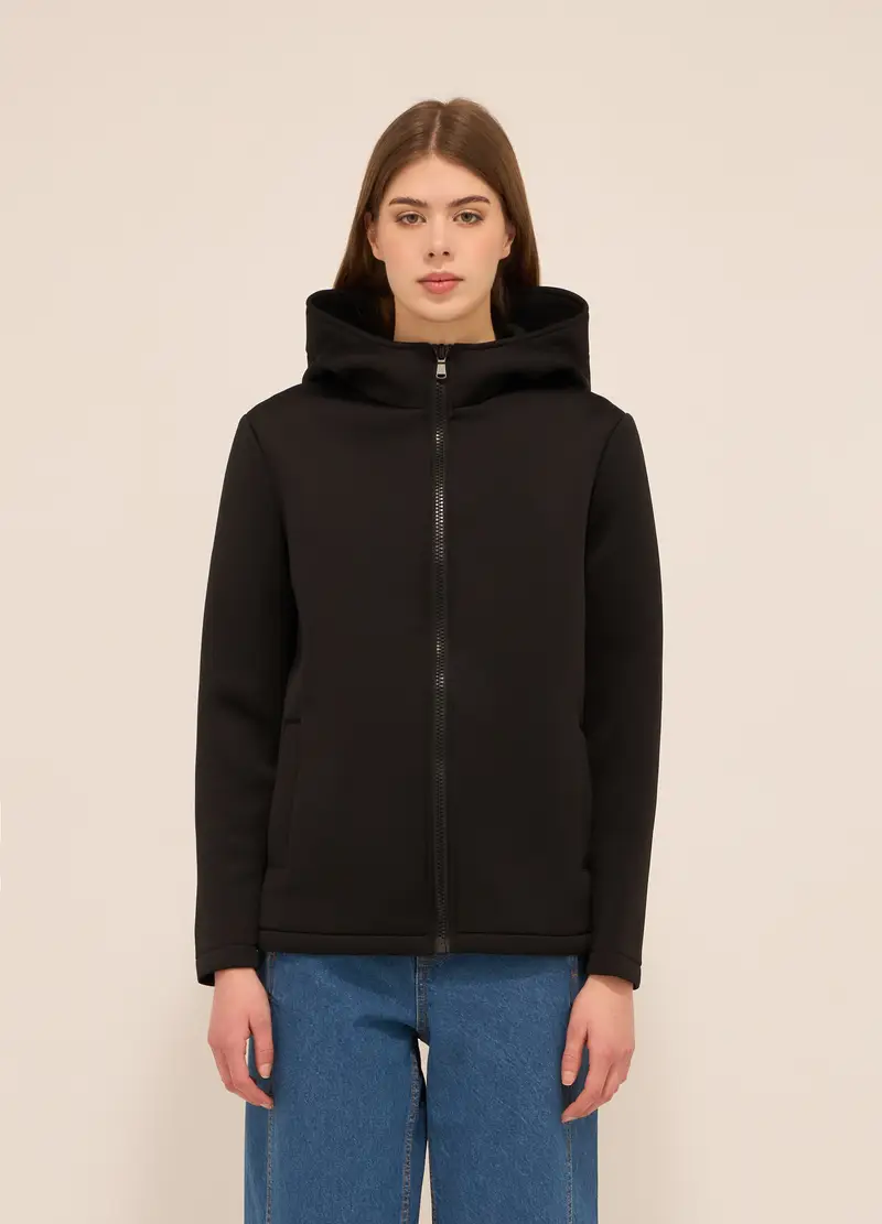 UPIM HB Giacca In Neoprene Donna, Nero