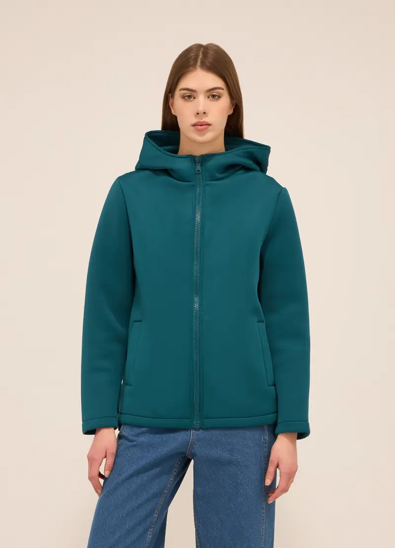 UPIM HB Giacca In Neoprene Donna, Verde smeraldo