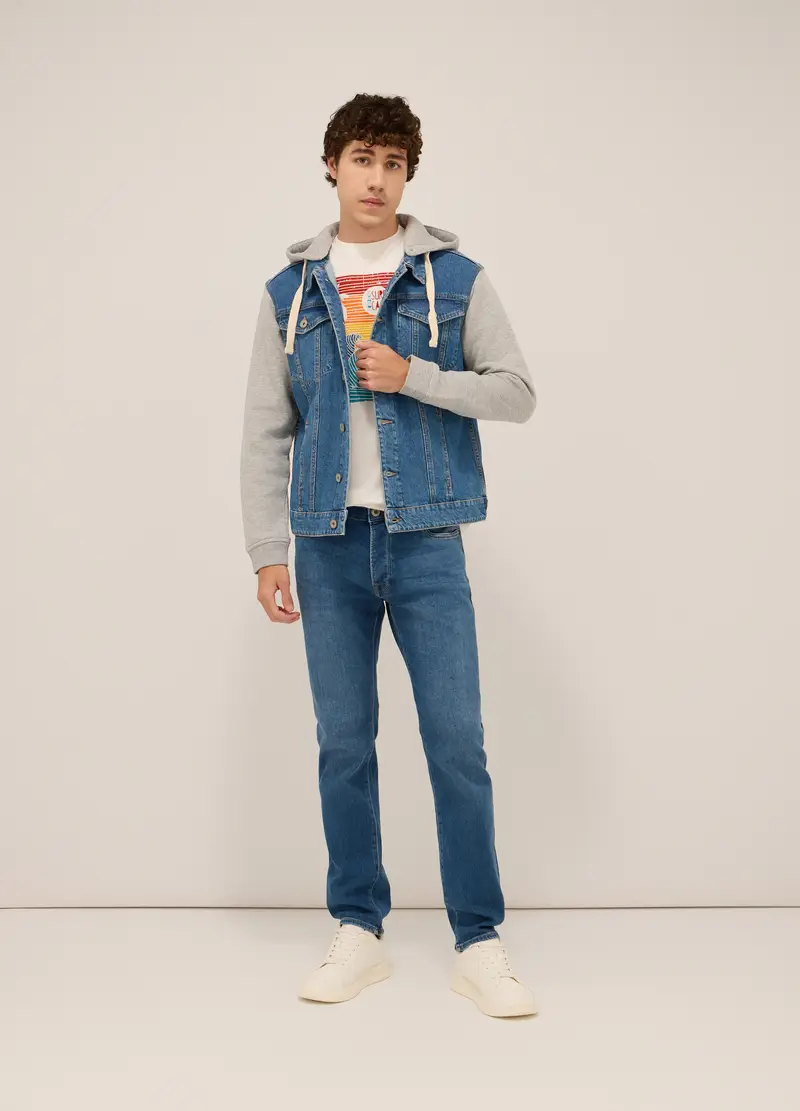 UPIM HB Giacca Sportiva In Denim Di Cotone Uomo, Blu Bluette