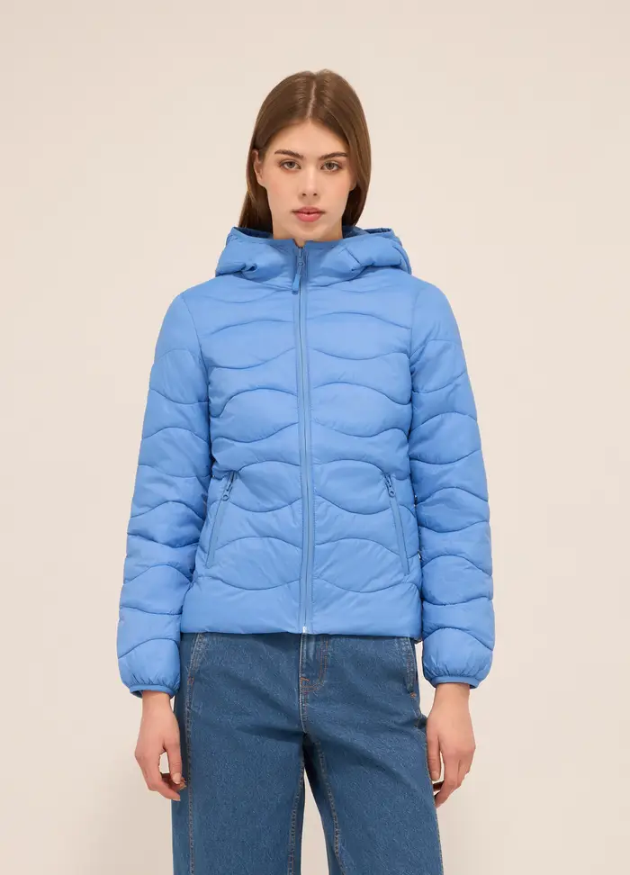 Giubbino Imbottito Donna, Azzurro cielo
