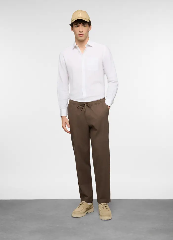 UPIM HB Pantalone Chino Relaxed Fit In Puro Cotone Uomo, Marrone
