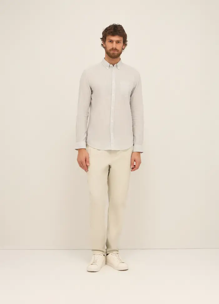 UPIM HB Pantaloni Chino In Twill Di Puro Cotone Uomo, Bianco avorio