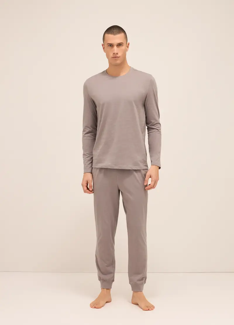 UPIM HB Pantaloni Del Pigiama In Cotone Con Coulisse Uomo, Grigio tortora