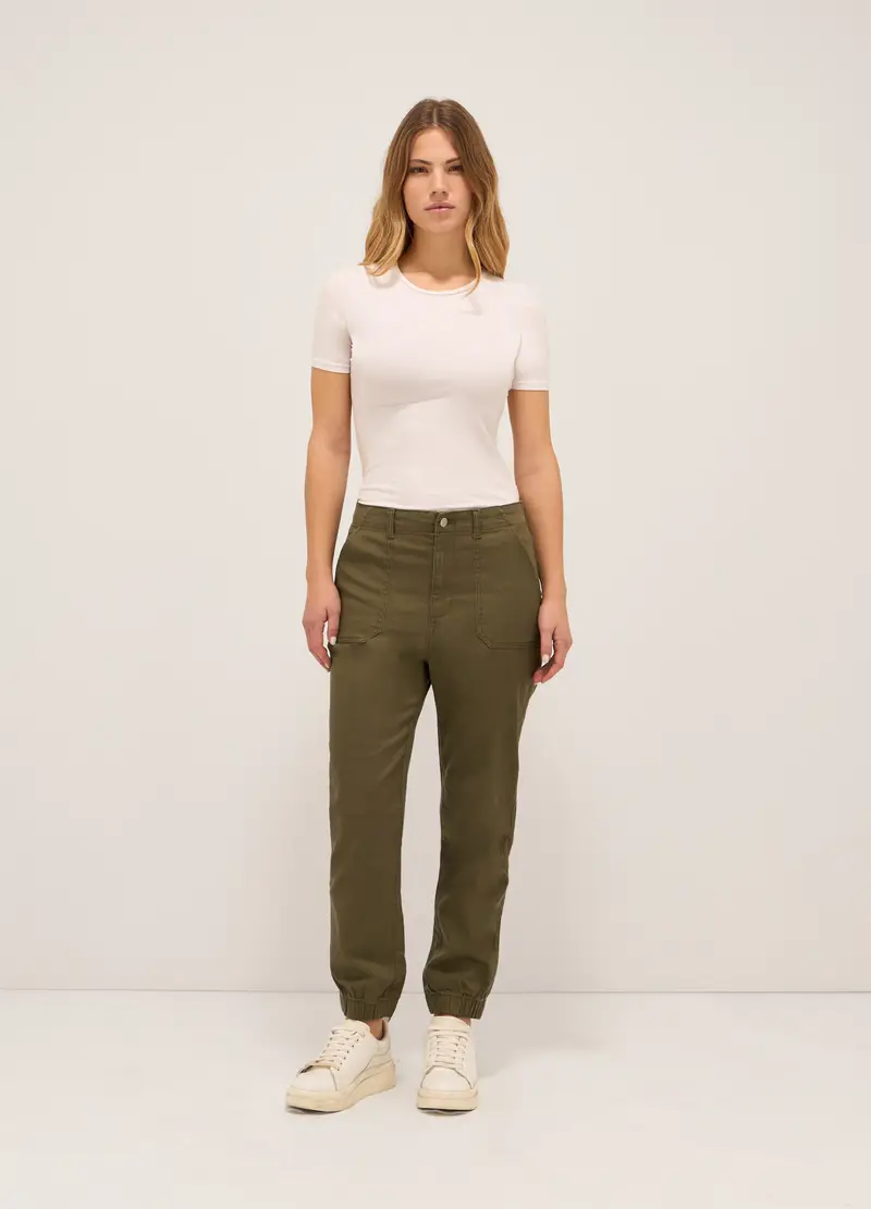 UPIM HB Pantaloni In Twill Donna, Verde militare