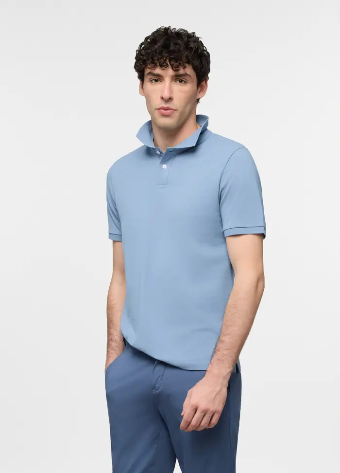 UPIM HB Polo A Maniche Corte In Piquet Di Cotone Uomo, Azzurro