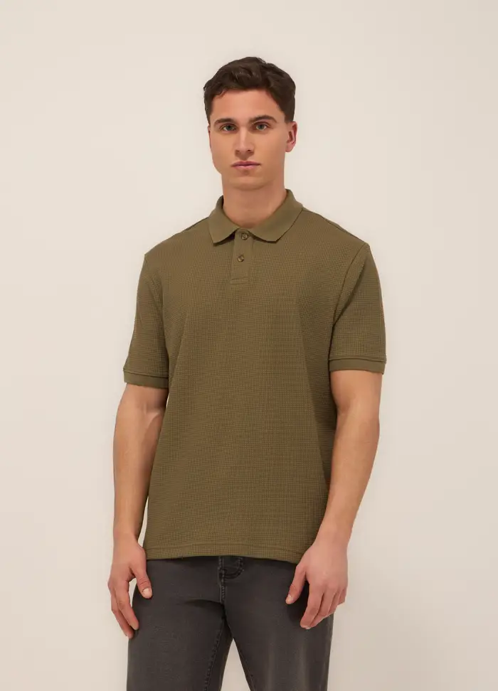 UPIM HB Polo In Cotone A Nido D ape Uomo, Marrone fango