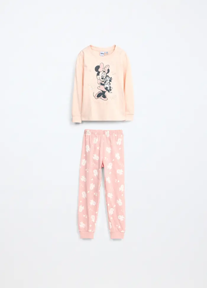 UPIM HB Set Pigiama Lungo In Jersey Di Puro Cotone Bambina, Rosa polveroso