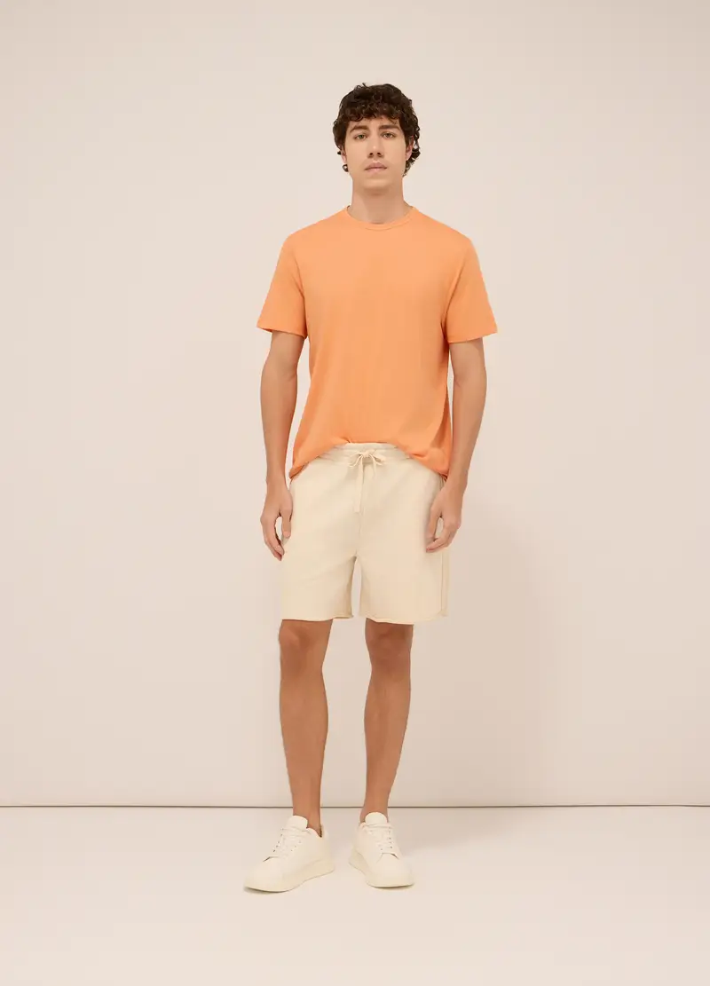 UPIM HB Shorts Sportivi In Felpa Misto Cotone Uomo, Unisex, Bianco