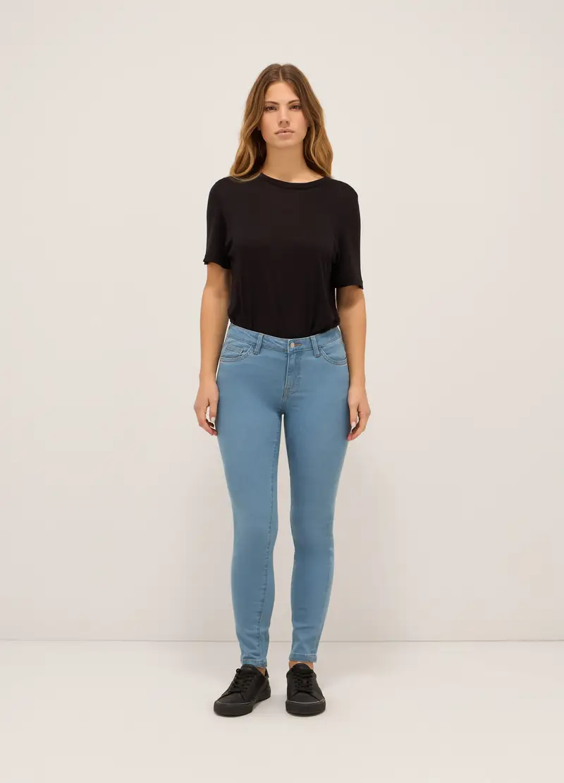 UPIM HB Treggings Stretch Denim Donna, Azzurro cielo