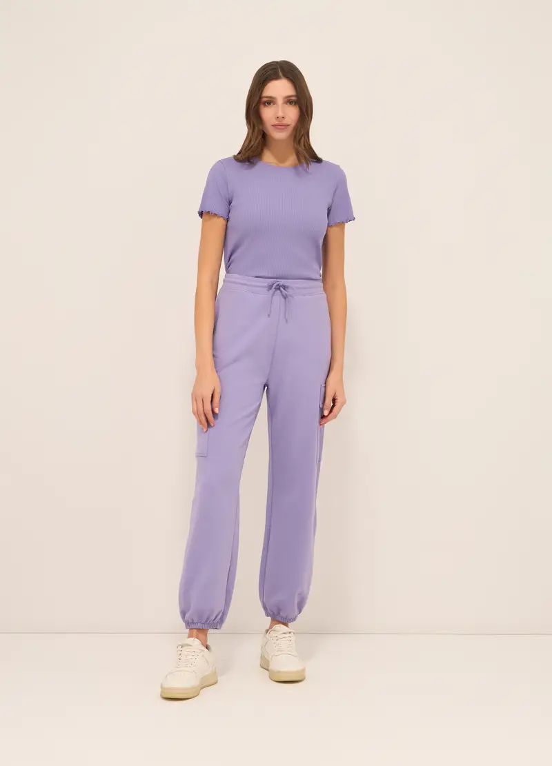Upim Jogger Cargo In Cotone Stretch Donna, Viola lilla