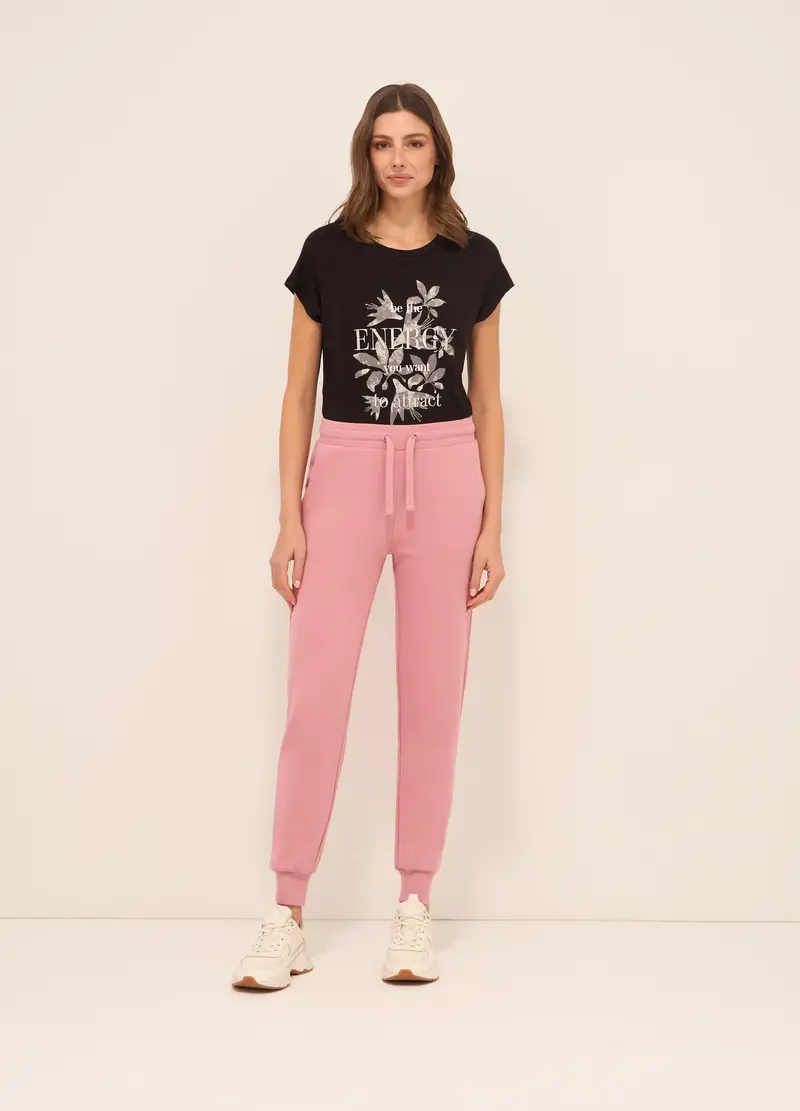 Upim Jogger In French Terry Di Misto Cotone Donna, Rosa chiaro