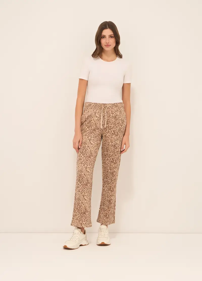 Upim Jogger In French Terry Di Puro Cotone Donna, Beige chiaro