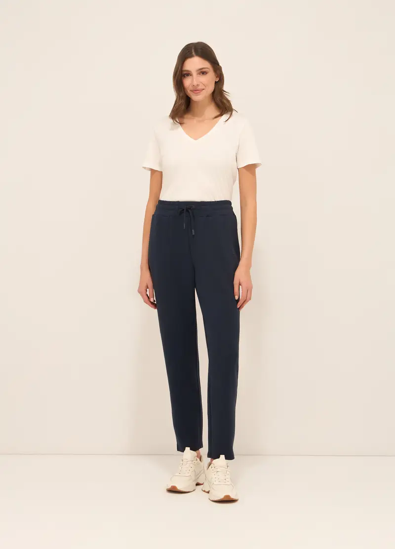 Upim Jogger In Jersey Di Misto Modal Donna, Blu navy