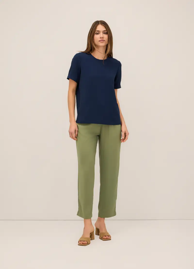 Upim Jogger In Pura Viscosa Donna, Verde oliva