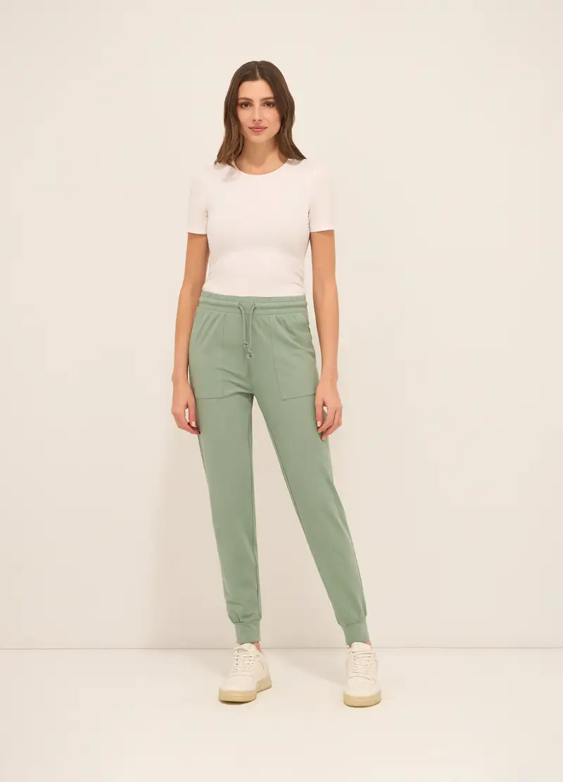 Upim Jogger On Cotone Stretch Donna, Verde chiaro
