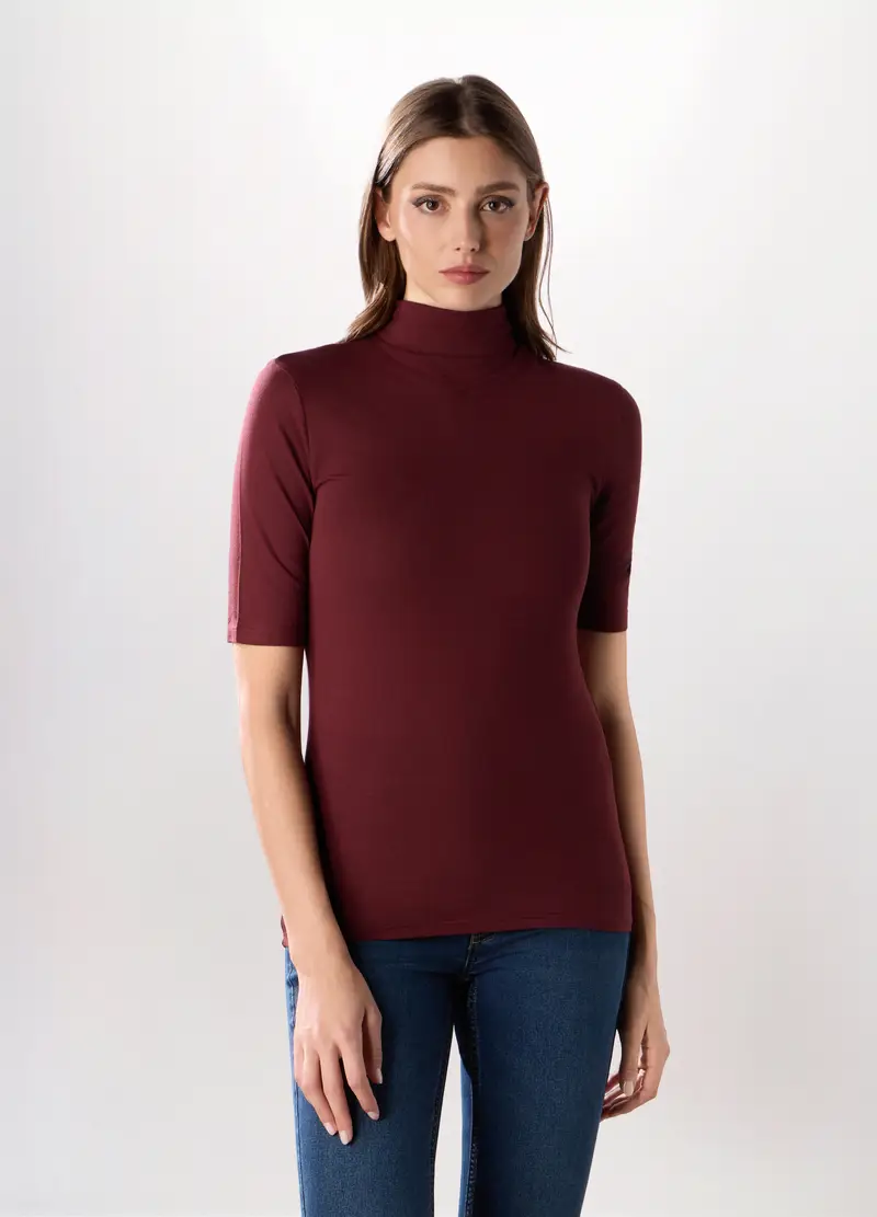 Upim Lupetto In Viscosa Stretch Donna, Rosso scuro
