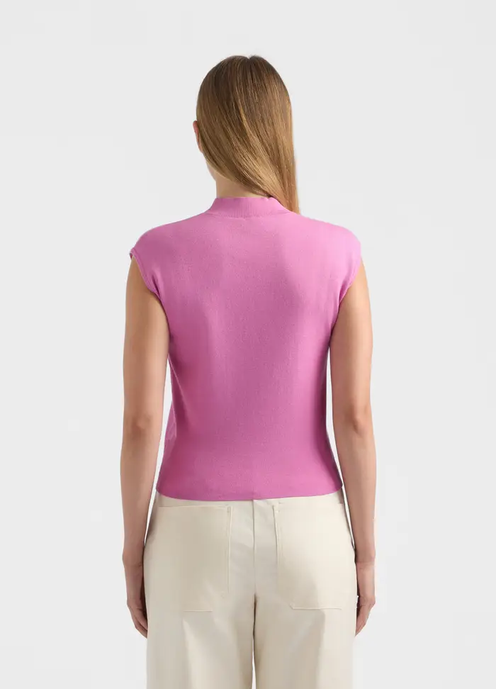Lupetto Smanicato Rasato Donna, Unisex, Rosa pastello