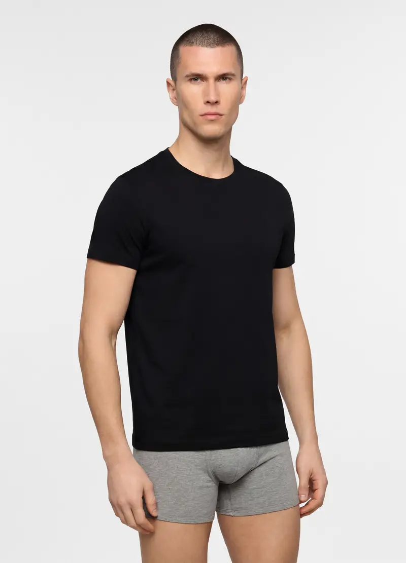 Upim Maglietta Intima In Cotone Uomo, Nero