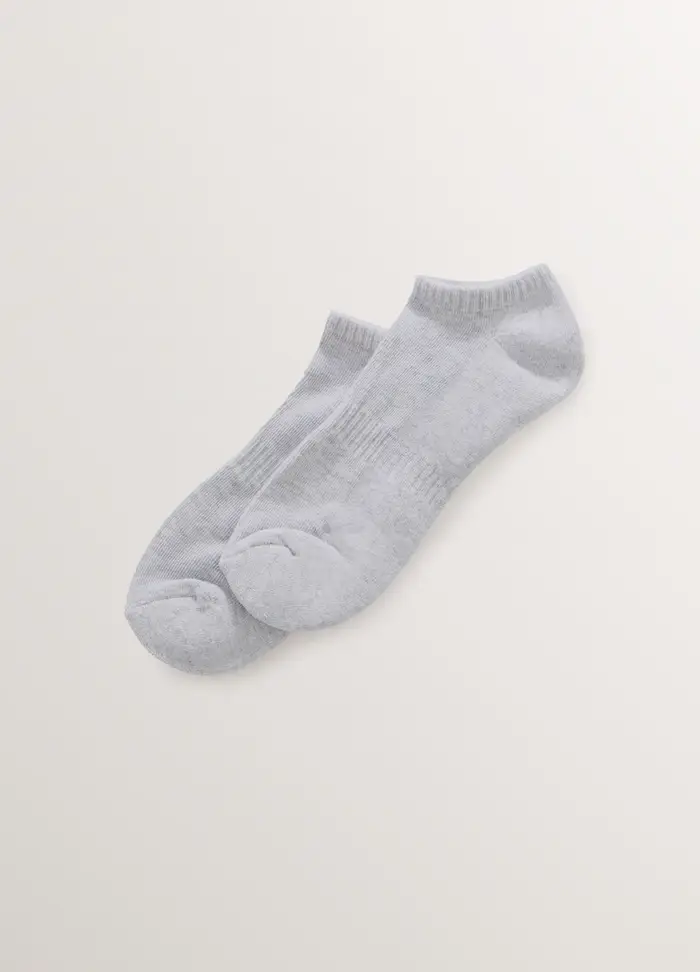 Upim Pack 3 Calze Corte In Misto Cotone Stretch Donna, Grigio chiaro melange