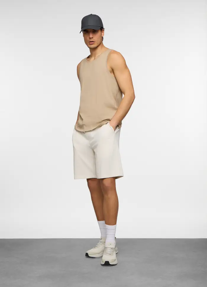 Upim Pantaloncini In Cotone French Terry Uomo, Unisex, Bianco latte