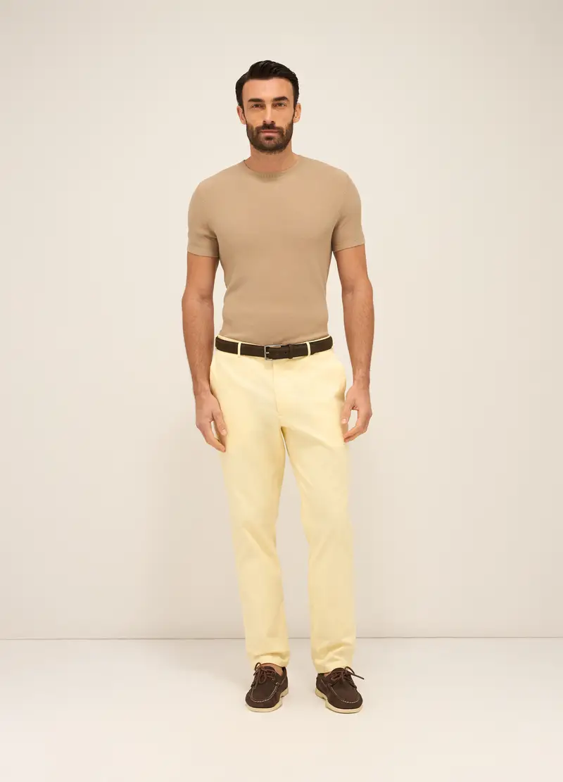 Upim Pantaloni Chino In Cotone Stretch Uomo, Giallo canarino