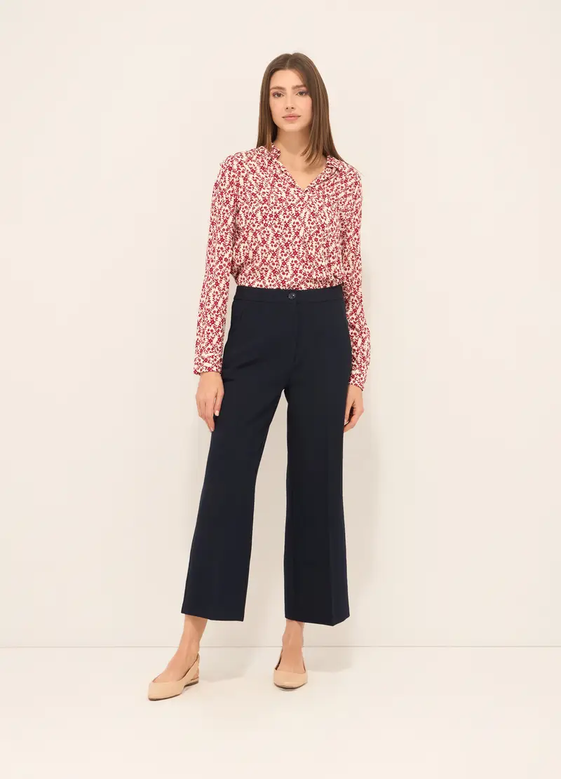Upim Pantaloni In Misto Viscosa Donna, Blu navy