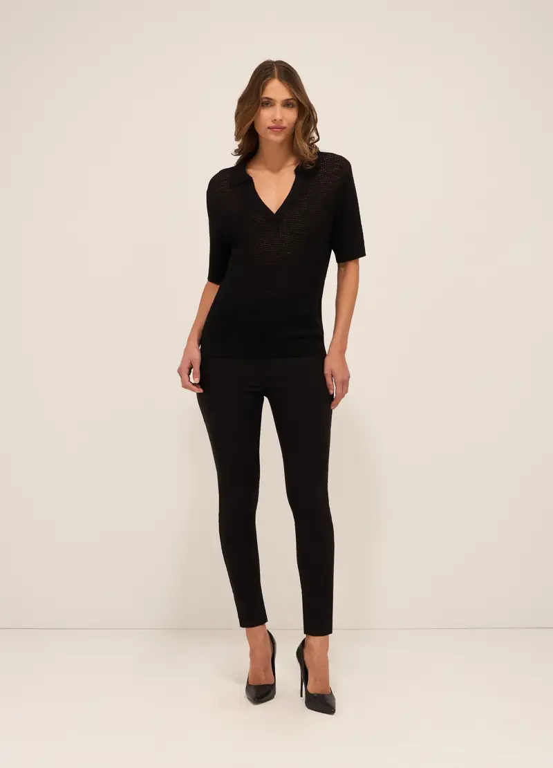 Upim, Pantaloni In Misto Viscosa Donna, Nero, Taglia: 44