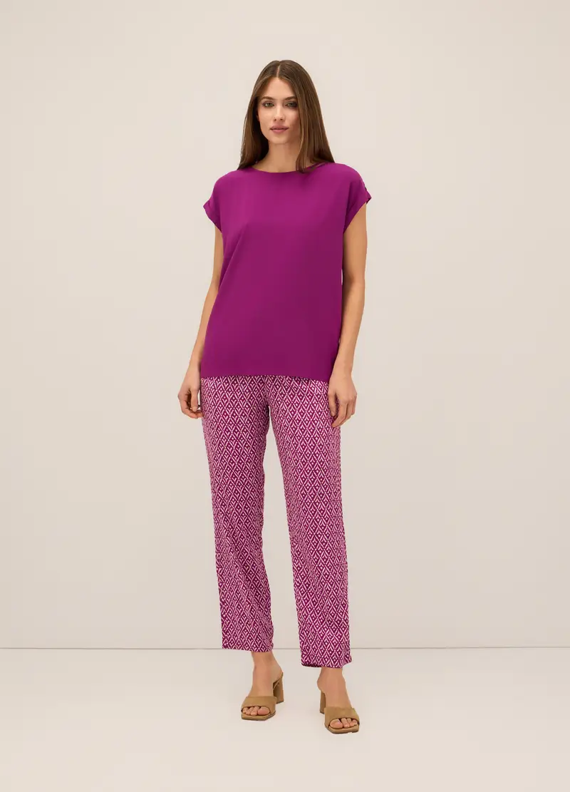 Upim Pantaloni In Pura Viscosa Donna, Rosa ciclamino