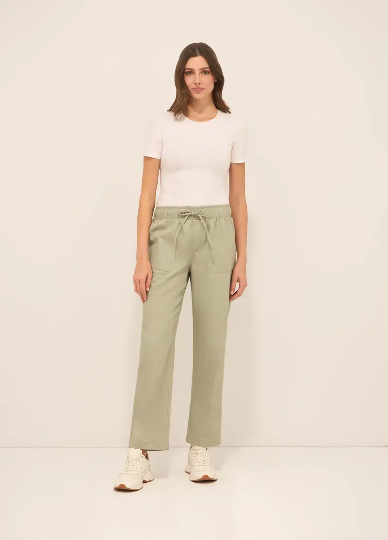 Upim Pantaloni In Stretch Denim Di Misto Cotone Donna, Verde chiaro
