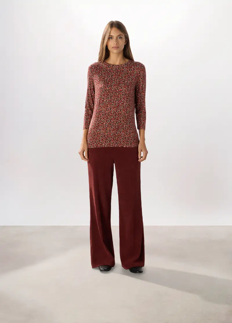 Upim Pantaloni In Velluto A Coste Donna, Rosso scuro