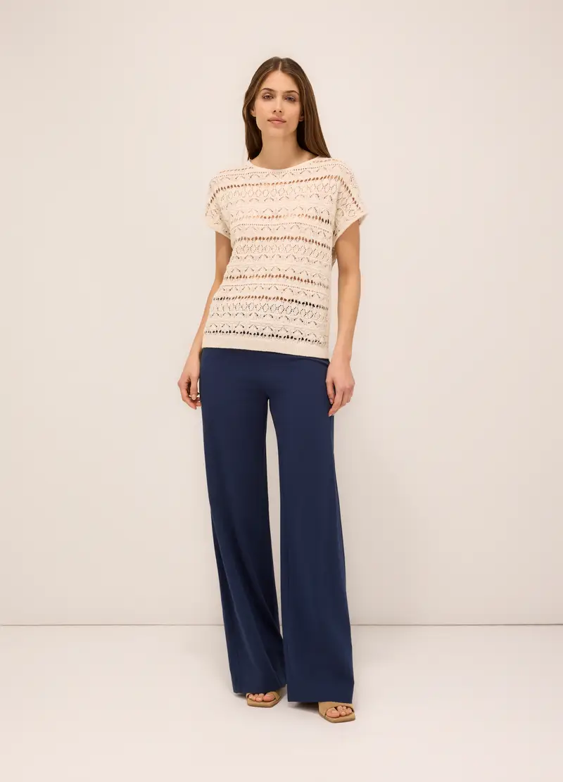 Upim, Pantaloni Misto Viscosa Donna, Blu navy, Taglia: XS