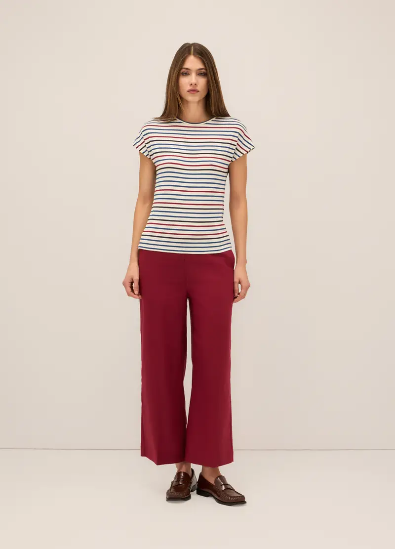 Upim Pantaloni Palazzo Misto Lino Donna, Rosso aragosta