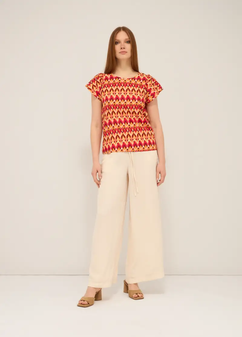 Upim Pantaloni Wide Leg Donna, Bianco panna