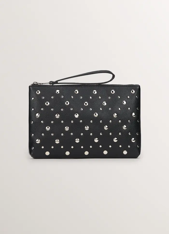 Upim Pochette In Eco Pelle Con Borchie Donna, Nero