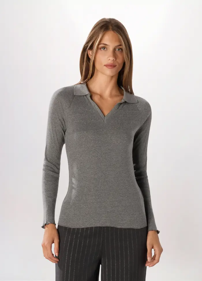 Upim Polo In Cotone Donna, Grigio scuro