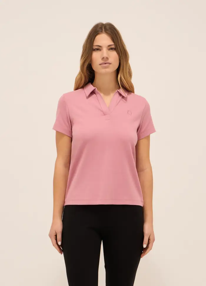 Upim Polo In Cotone Stretch Donna, Rosa pastello