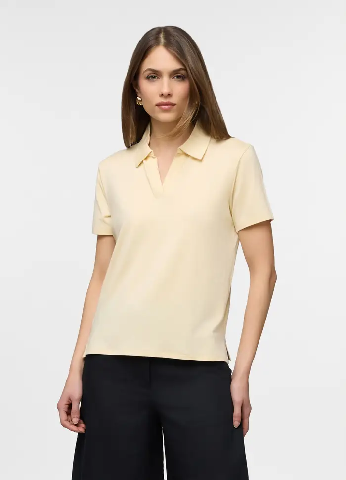 Upim Polo In Jersey Stretch Donna, Giallo champagne
