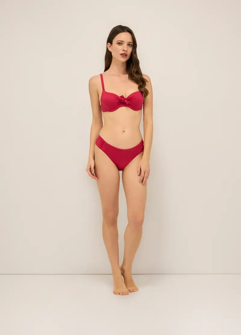Upim, Reggiseno A Balconcino Imbottito In Microfibra Donna, Rosso aragosta, Taglia: 42