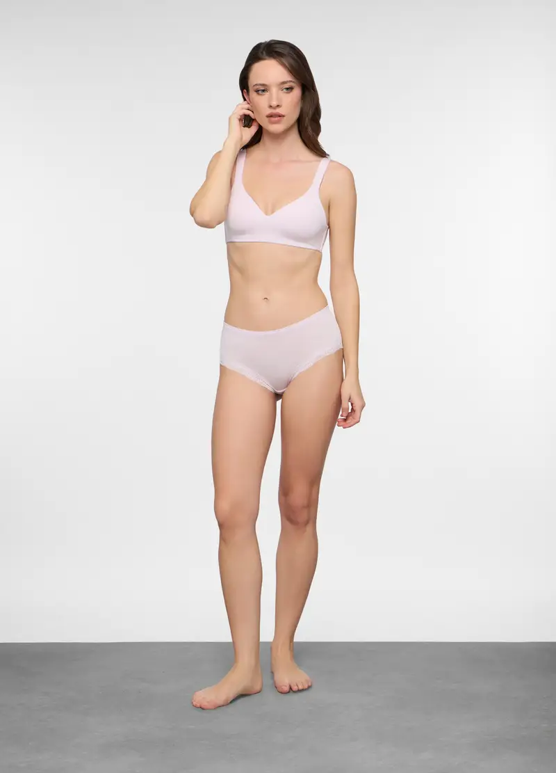 Upim Reggiseno A Triangolo In Viscosa Di Bamboo Stretch Donna, Rosa chiaro