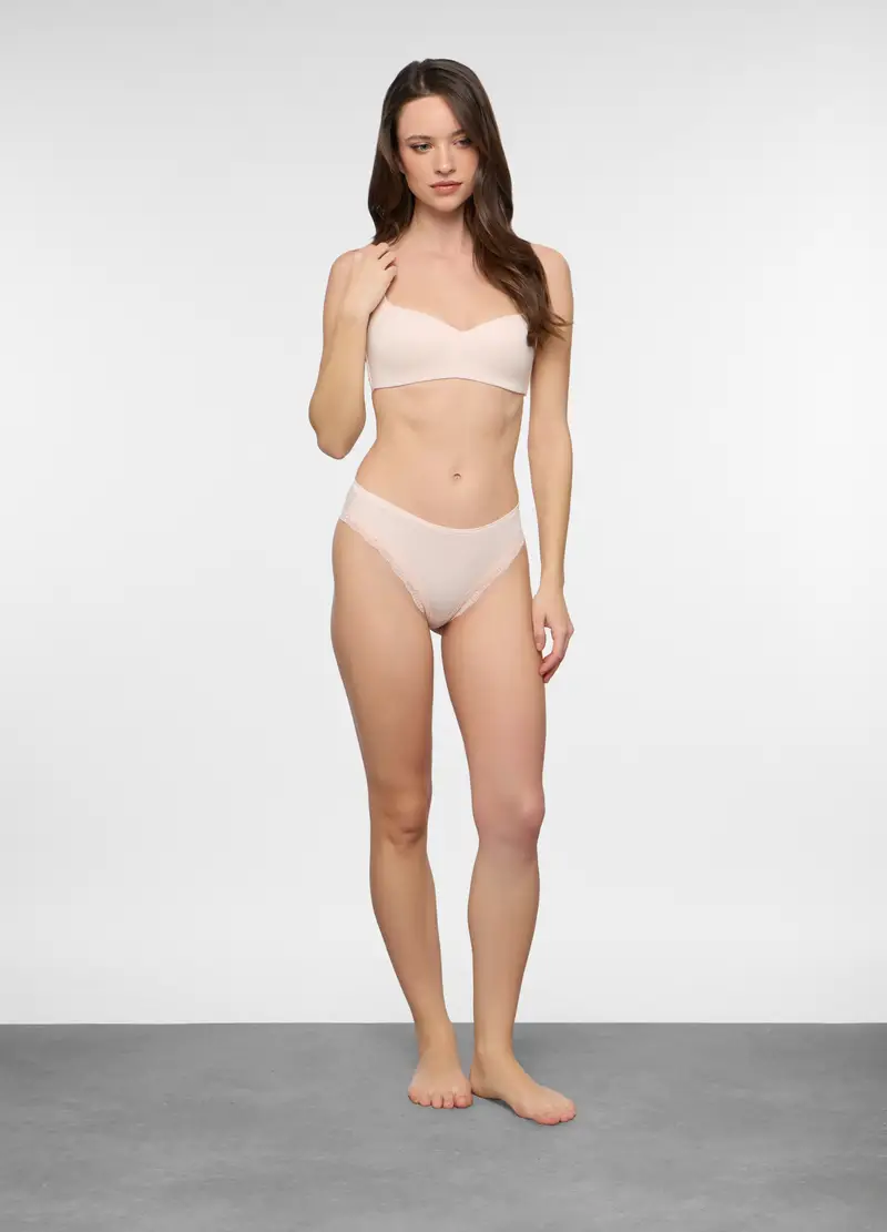 Upim Reggiseno A Triangolo In Viscosa Di Bamboo Stretch Donna, Rosa polveroso