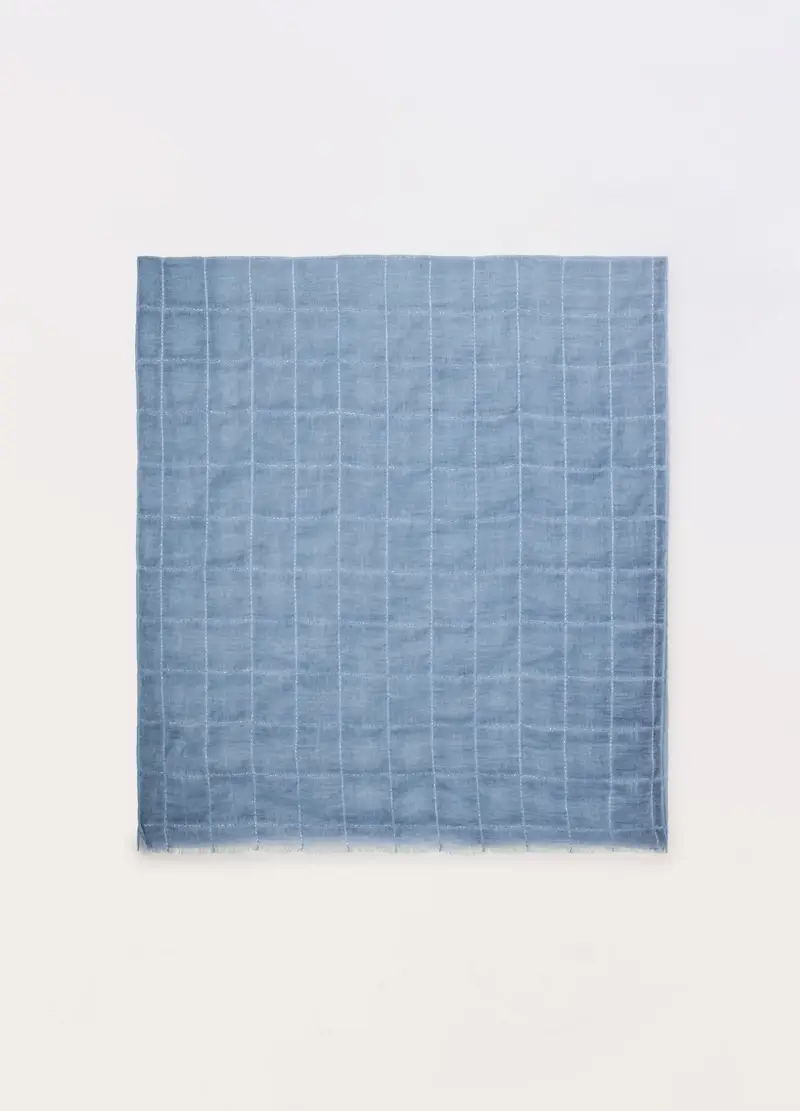 Upim Sciarpa A Quadri Donna, Azzurro chiaro