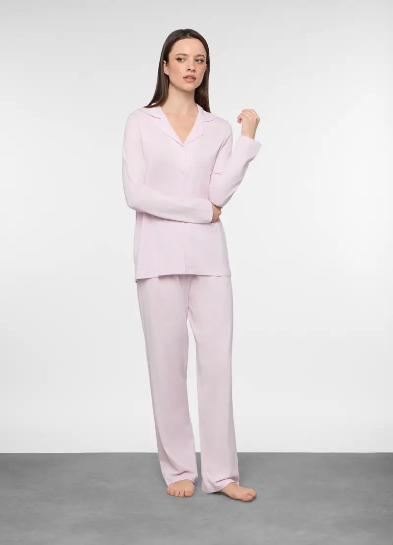 Upim Set Pigiama In Jersey Di Misto Cotone Donna, Viola lilla